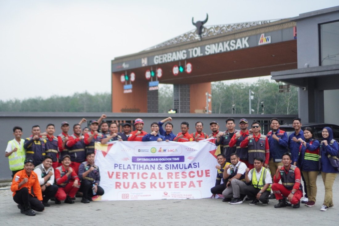 HKA Gelar Simulasi Vertical Rescue di Tol KUTEPAT