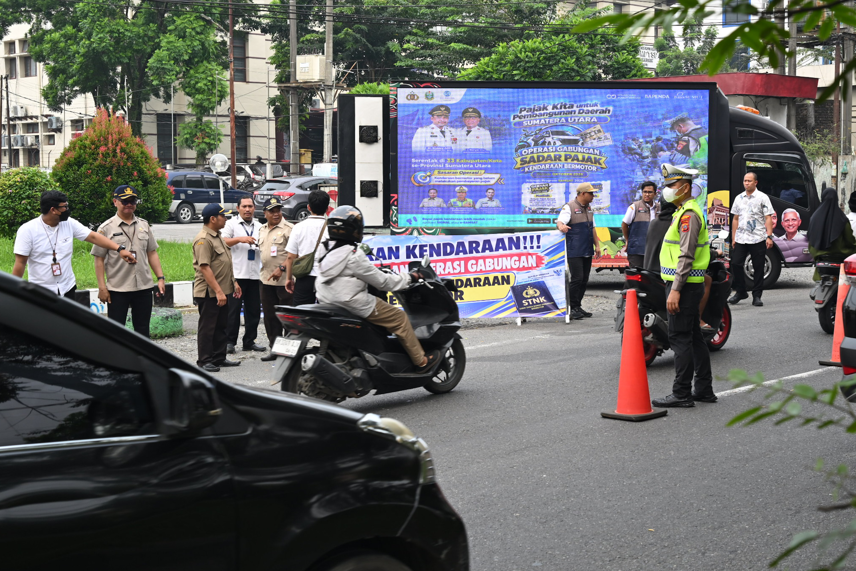 Bapenda Sumut dan Ditlantas Polda Gelar Operasi Sadar Pajak