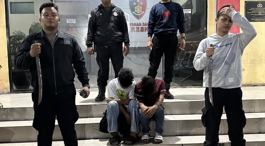 Tim Macan Polres Pelabuhan Belawan Amankan Dua Remaja Terkait Tawuran