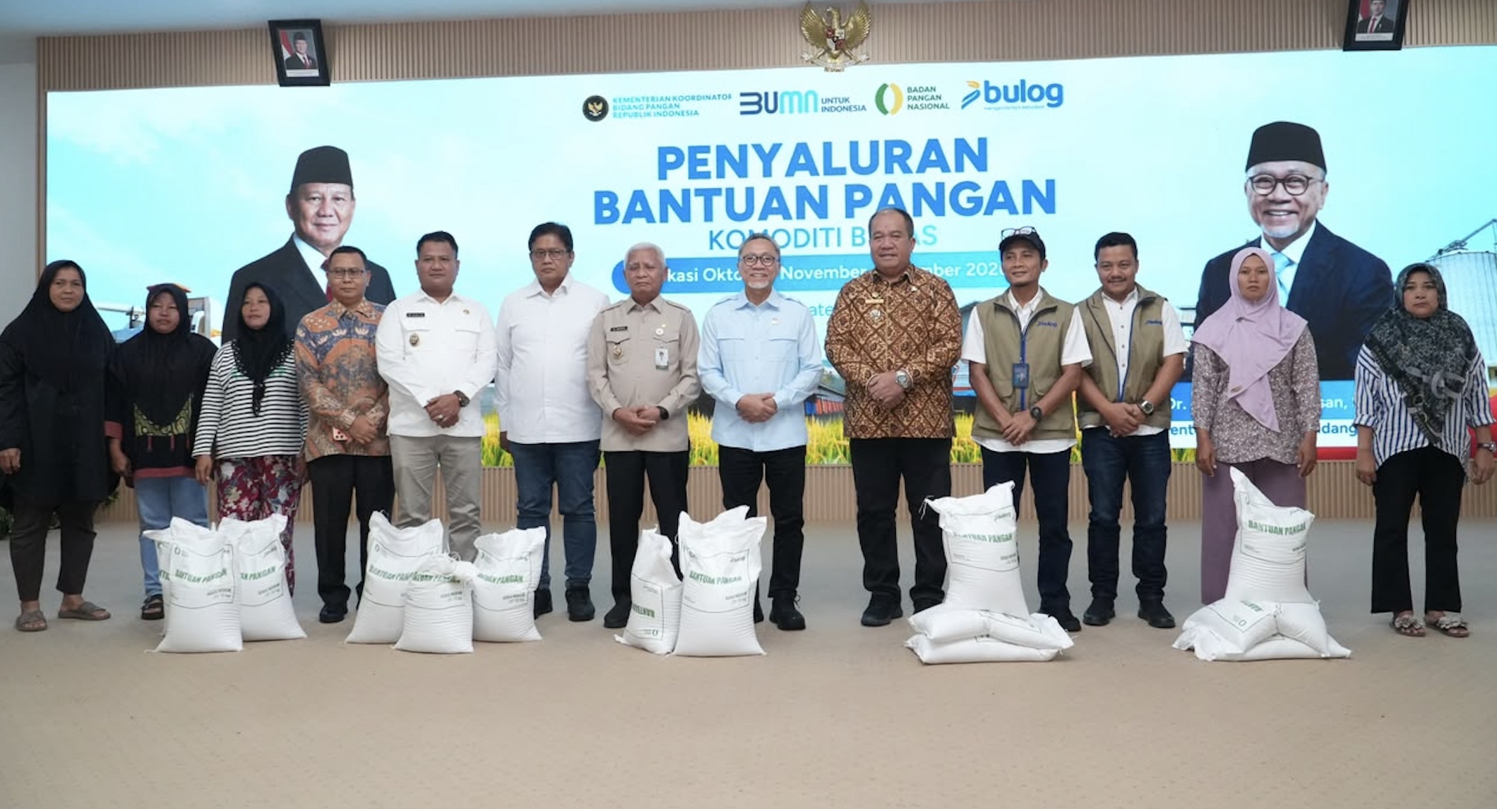 Bulog Bersama Menko Pangan Luncurkan Bantuan Pangan Periode Okt-Des 2026