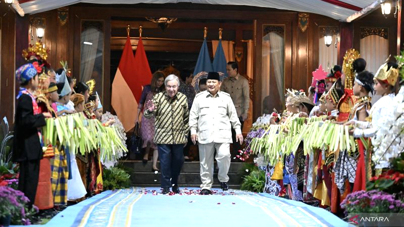 Prabowo Terima Sekjen PBB Ant&oacute;nio Guterres di Hambalang, Bahas Tantangan Global