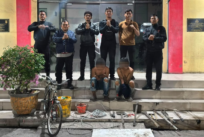 Tim Macan Terkam Terduga 2 Pelaku Pencurian Kabel Fiber Optik