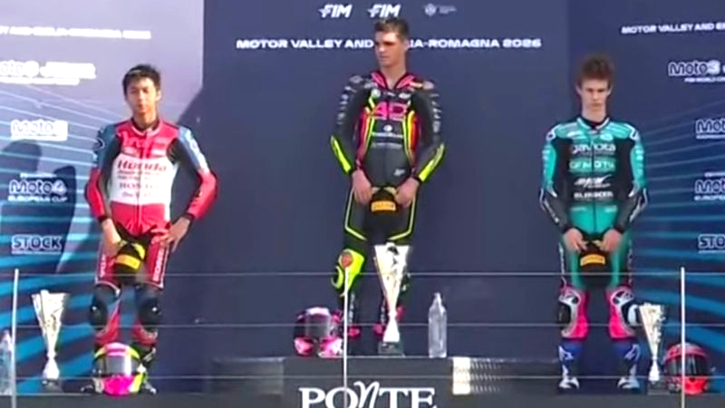 Kiandra Ramadhipa Runner-up di Misano, Kalah 0,006 Detik dan Finis Kelima Moto3 Junior 2026