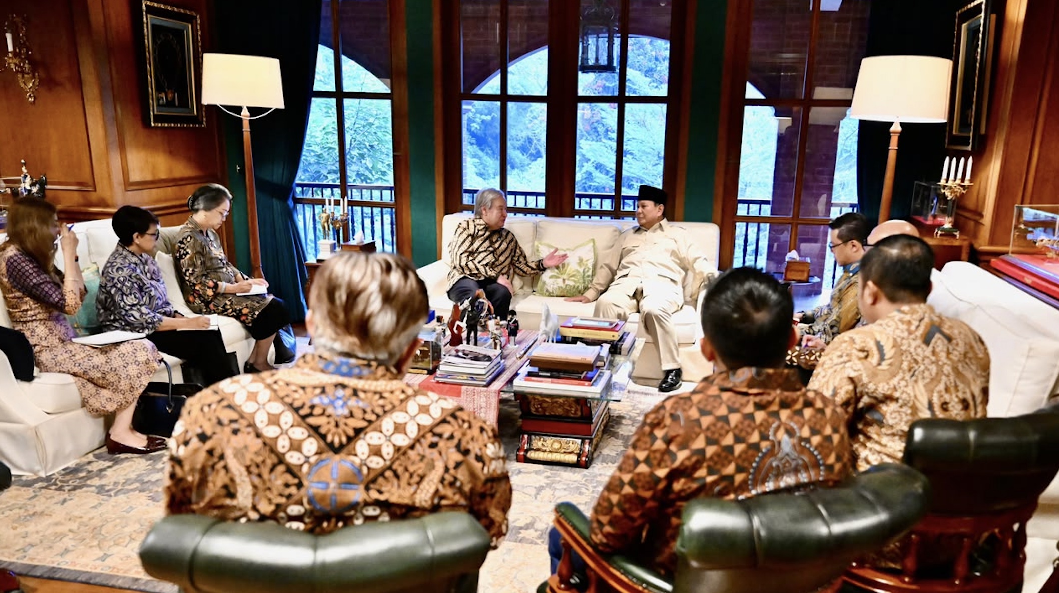 Sekjen PBB Ant&oacute;nio Guterres Bermalam di Rumah Prabowo Hambalang