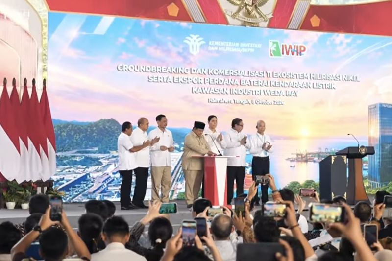 Ekspor Perdana Baterai Kendaraan Listrik Diluncurkan Prabowo